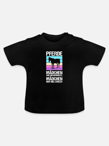 Reiten Pferdeliebhaber Reiterhof Pferde - Baby Bio-T-Shirt mit Rundhals - Schwarz