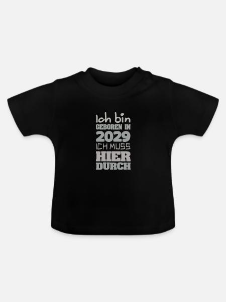 2029 - Baby Bio-T-Shirt mit Rundhals - Schwarz