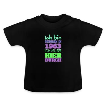1963 - Baby Bio-T-Shirt mit Rundhals - Schwarz - Vorne