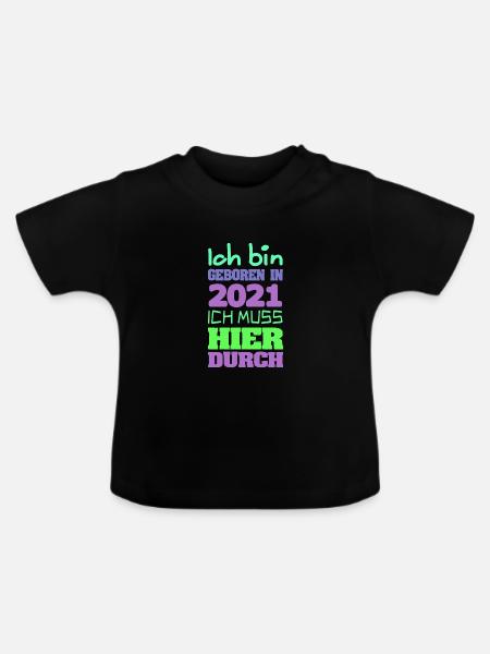 2021 - Baby Bio-T-Shirt mit Rundhals - Schwarz