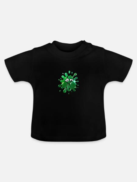 Kranker Schleim - Baby Bio-T-Shirt mit Rundhals - Schwarz