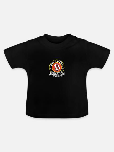 Bitcoin-Bildung - Baby Bio-T-Shirt mit Rundhals - Schwarz