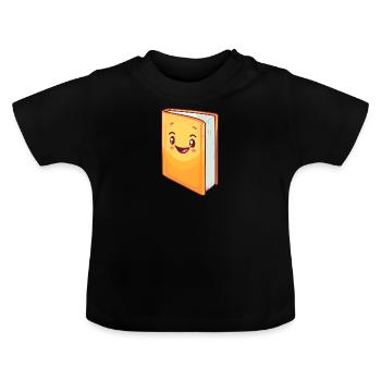 Lire Bookworm - T-shirt bio col rond Bébé - noir - Devant