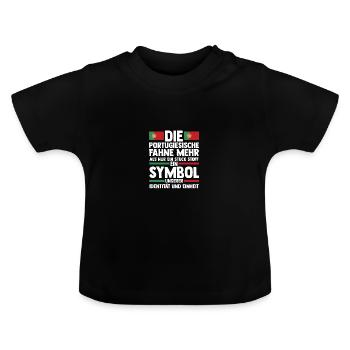 Portuguese Portugal - Baby Organic T-Shirt with Round Neck - black - Front