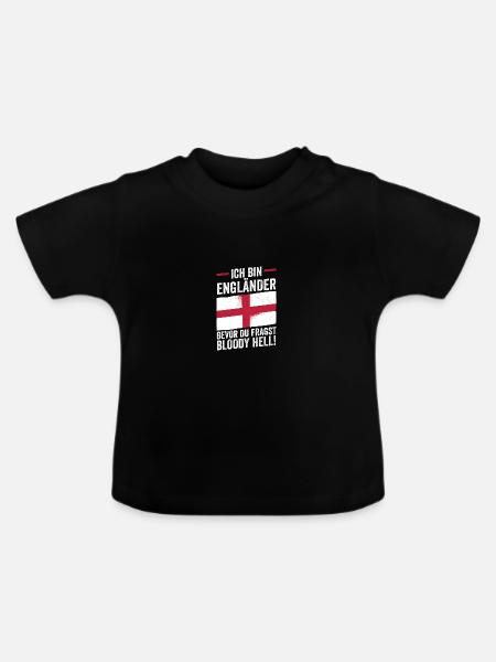 Großbritannien Engländer England - Baby Bio-T-Shirt mit Rundhals - Schwarz