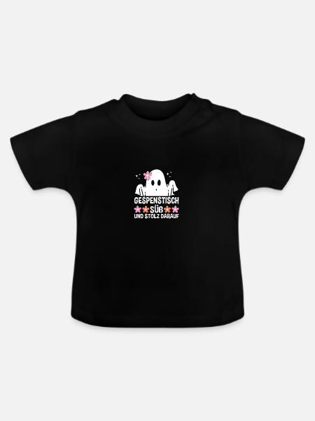 Halloweenkostüm Geist Halloween - Baby Bio-T-Shirt mit Rundhals - Schwarz