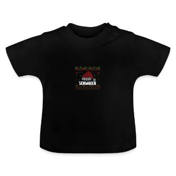Noël Père Noël Beau-frère - T-shirt bio col rond Bébé - noir - Devant