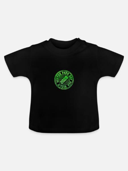 2028 - Baby Bio-T-Shirt mit Rundhals - Schwarz