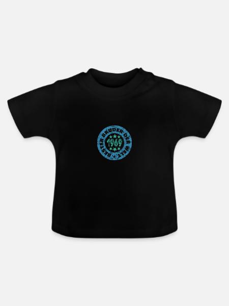 Geschwister 1969 - Baby Bio-T-Shirt mit Rundhals - Schwarz