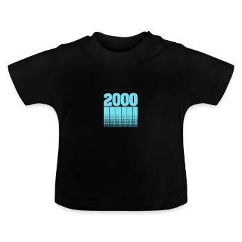 2000 - T-shirt bio col rond Bébé - noir - Devant