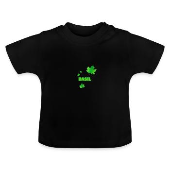Fortwirt Basil - Baby Bio-T-Shirt mit Rundhals - Schwarz - Vorne