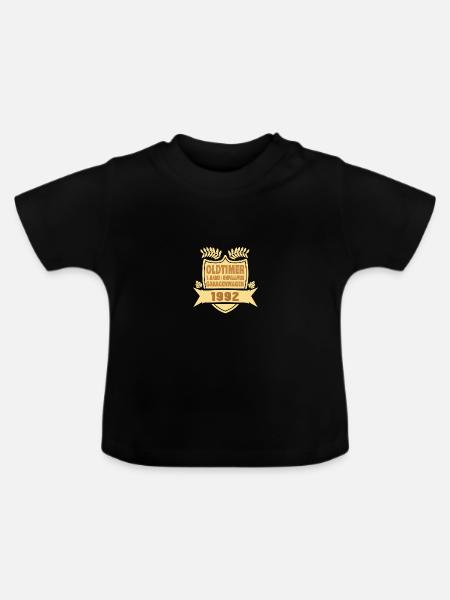 Geschenkidee 1992 - Baby Bio-T-Shirt mit Rundhals - Schwarz