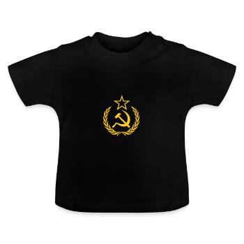Kommunismus Sozialismus Sowjetunion Design - Baby Bio-T-Shirt mit Rundhals - Schwarz - Vorne