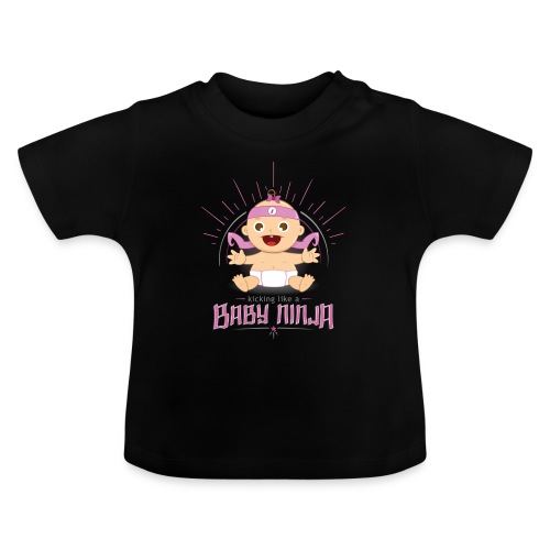 Baby Ninja - Rosa - Baby Bio-T-Shirt mit Rundhals