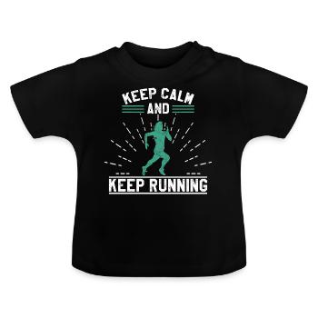 Marathon - T-shirt bio col rond Bébé - noir - Devant