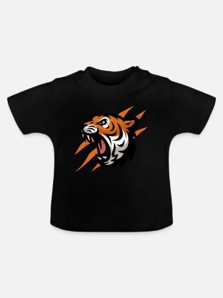 Tiger - Baby Bio-T-Shirt mit Rundhals - Schwarz