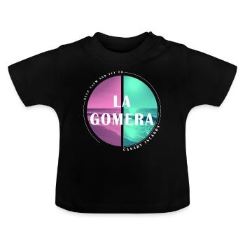 La Gomera Summer Sun Beach Sea Palms Holiday - Baby Organic T-Shirt with Round Neck - black - Front
