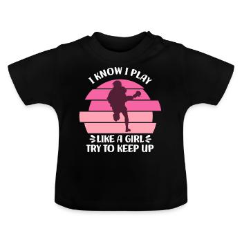 | des joueurs de crosse Sport Lacrosse Team Gift - T-shirt bio col rond Bébé - noir - Devant