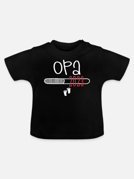Opa 2023 - OPA - Baby Bio-T-Shirt mit Rundhals - Schwarz