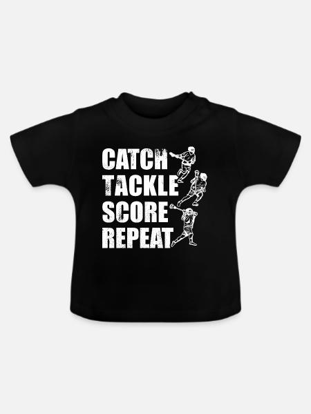 Lacrosse Spiel - Baby Bio-T-Shirt mit Rundhals - Schwarz