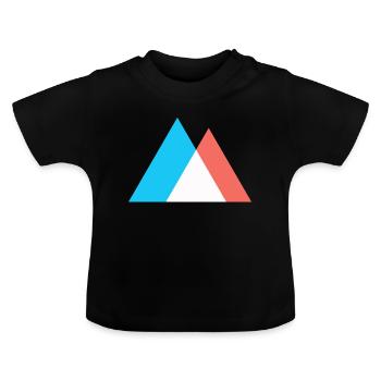 Montagnes Abstrait Pop Art Art - T-shirt bio col rond Bébé - noir - Devant