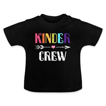 kindergarten - Baby Organic T-Shirt with Round Neck - black - Front