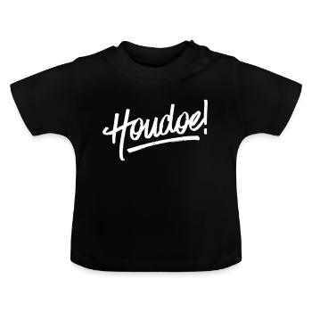Bye! - Baby Organic T-Shirt with Round Neck - black - Front