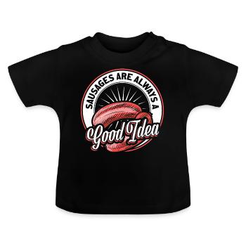 Wurst - Baby Bio-T-Shirt mit Rundhals - Schwarz - Vorne