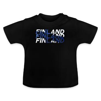 Finnland - Baby Bio-T-Shirt mit Rundhals - Schwarz - Vorne