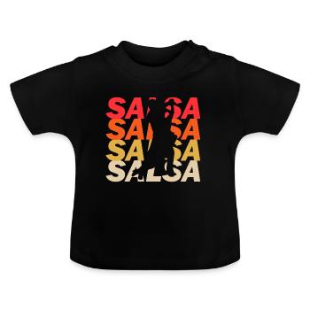 salsa - T-shirt bio col rond Bébé - noir - Devant