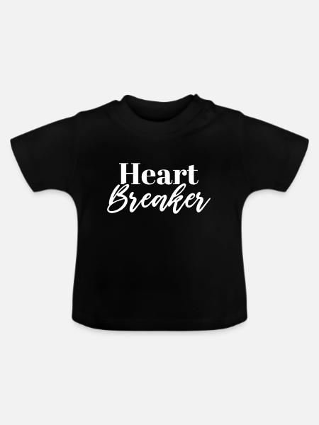 Herzensbrecher - Baby Bio-T-Shirt mit Rundhals - Schwarz