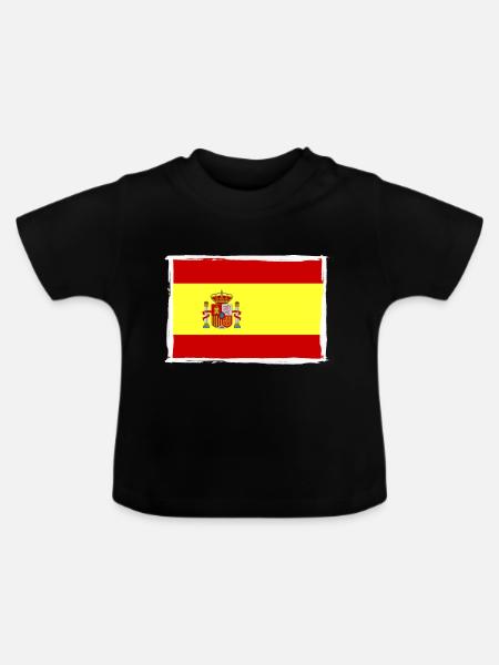Spain - Baby Bio-T-Shirt mit Rundhals - Schwarz