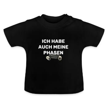Ich habe auch meine Phasen (XLR-Kabel) - Baby Bio-T-Shirt mit Rundhals - Schwarz - Vorne