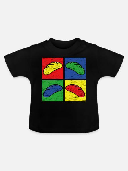 Brot - Baby Bio-T-Shirt mit Rundhals - Schwarz