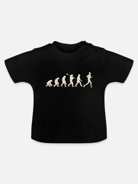 Entwicklung des Marathons - Baby Bio-T-Shirt mit Rundhals - Schwarz