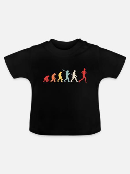 Entwicklung des Marathons - Baby Bio-T-Shirt mit Rundhals - Schwarz