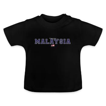 Malaisie - T-shirt bio col rond Bébé - noir - Devant