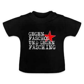 Contre Faschos et Carnaval - Anti Carnaval - T-shirt bio col rond Bébé - noir - Devant