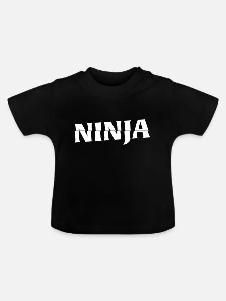 Ninja - Baby Bio-T-Shirt mit Rundhals - Schwarz