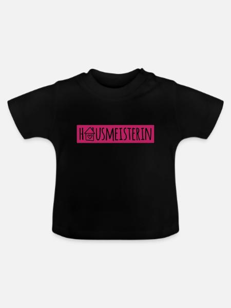 Hausmeisterin - Baby Bio-T-Shirt mit Rundhals - Schwarz