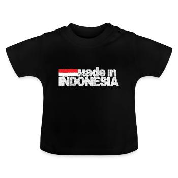 Indonésie - T-shirt bio col rond Bébé - noir - Devant