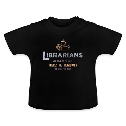 0336 Bibliotekar & Bibliotekar Roligt ordsprog - Økologisk T-shirt til baby, rund hals