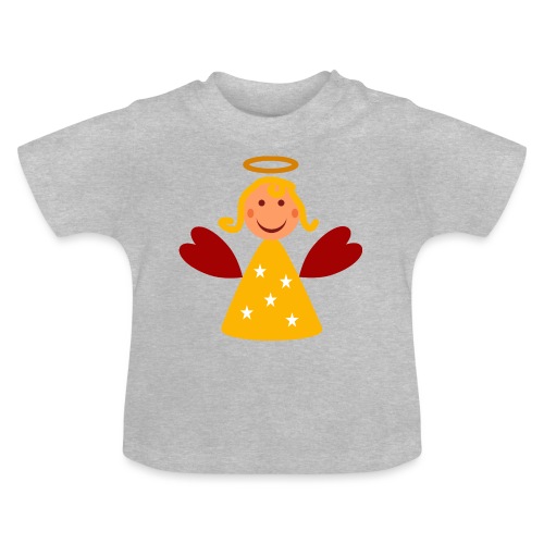 Schöner Engel mit Heiligenschein Süßes Engelchen - Baby Bio-T-Shirt mit Rundhals