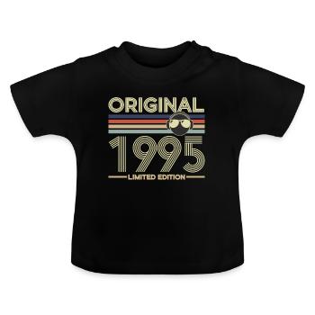 1995 - Baby Bio-T-Shirt mit Rundhals - Schwarz - Vorne