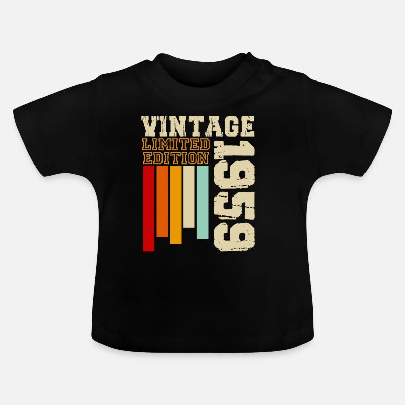 1959 - T-shirt bio col rond Bébé - noir