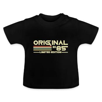 1985 - Baby Bio-T-Shirt mit Rundhals - Schwarz - Vorne