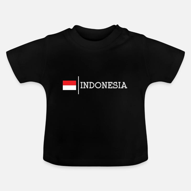 Indonésie - T-shirt bio col rond Bébé - noir