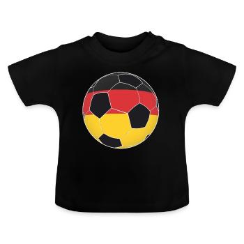 Soccer Germany national team gift - Baby Organic T-Shirt with Round Neck - black - Front