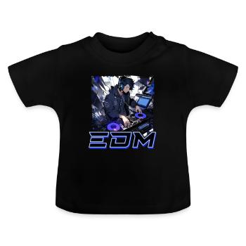 EDM-Musik-Album-Cover - Anime-Shirt - Baby Bio-T-Shirt mit Rundhals - Schwarz - Vorne