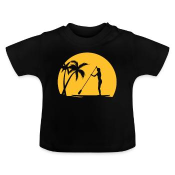 SUP - Baby Bio-T-Shirt mit Rundhals - Schwarz - Vorne